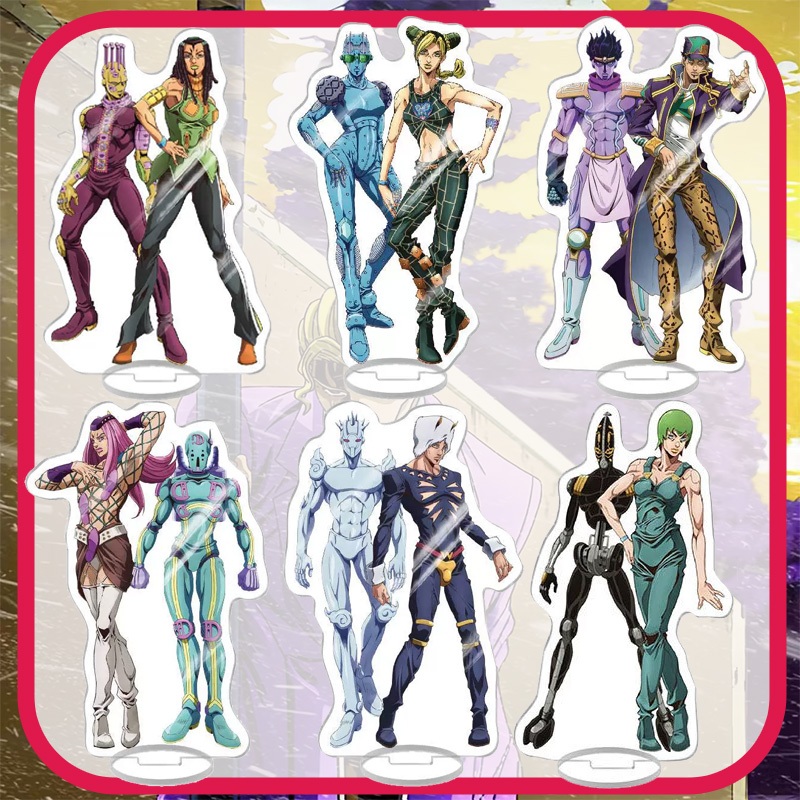 อนิเมะ JoJo's Bizarre Adventureสแตนดี้อะคริลิคสินค้านักการ์ตูน ของตกแต่งโต๊ะสำหรับนักเรียนและนักสะสม