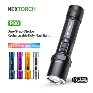 NEXTORCH P80 ไฟฉายแบบชาร์จไฟได้ 2100 Lumens ไฟฉาย LED ที่มีประสิทธิภาพฉุกเฉิน Type-c กันน้ําไฟฉายสว่าง Camping Lighting
