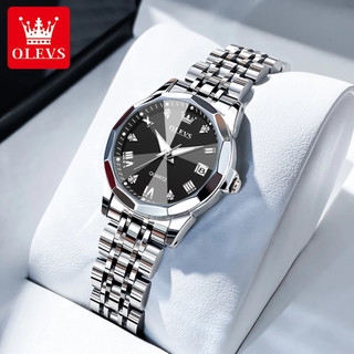 OLEVS NEW Watch For Woman Waterproof Original With Box Quartz Analog Womens Female Watches Stainless Steel Sliver Black Grey 9931