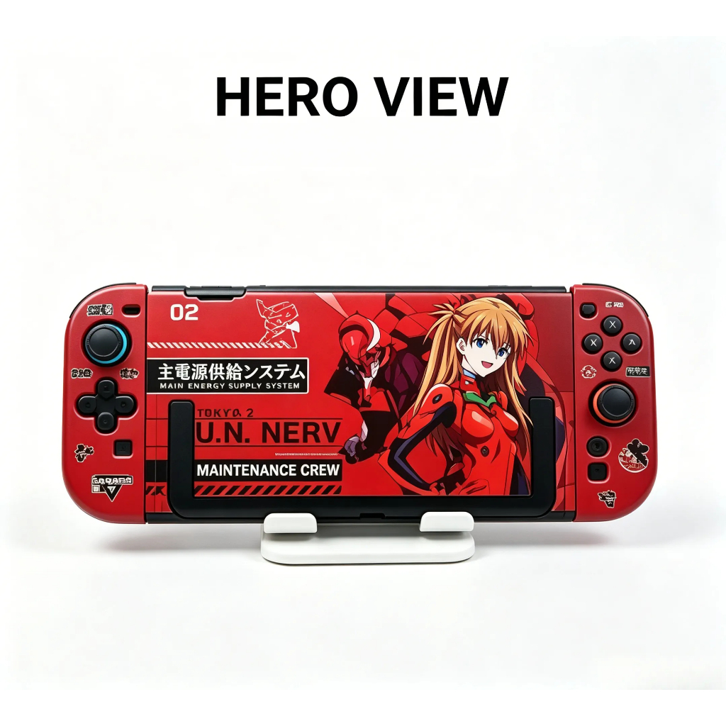 EVA Asuka/Shinji เคสป้องกันเกมคอนโซลเหมาะสําหรับ Nintendo Switch 2/สวิตช์ oled Handle จอยสติ๊กป้องกันกรณี