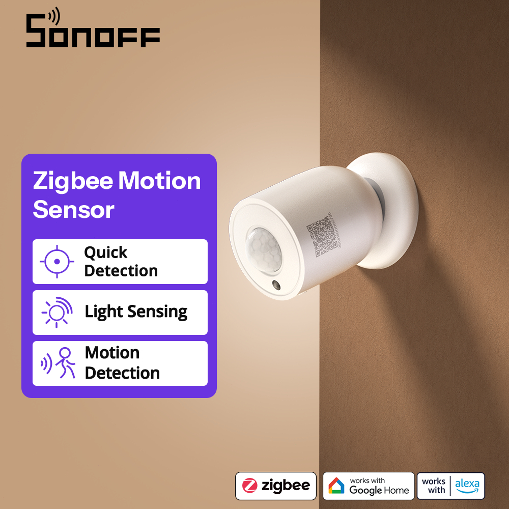 SONOFF SNZB-03PR2 SenseGuard Motion Gen2 Zigbee Motion Sensor Fast PIR Motion Detection พร้อม Cooldown ความคุ้มครองมุมกว้างพร้อมการตรวจจับที่เชื่อถือได้