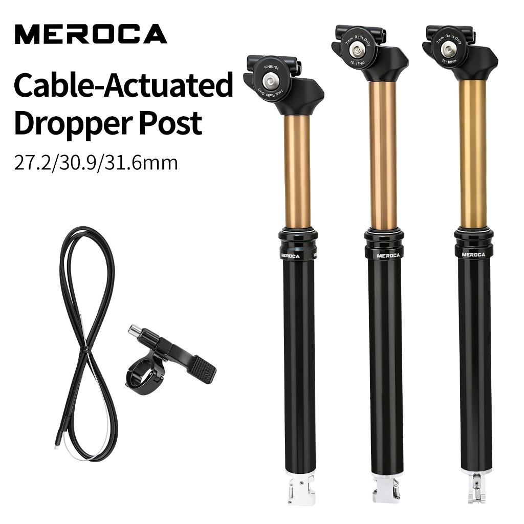 MEROCA HF-02 สายรีโมท Dropper Seatpost ภายใน Roouting ปรับขยายหลอดอาน 27.2 30.9 31.6 มม.สําหรับจักรยานเสือภูเขา