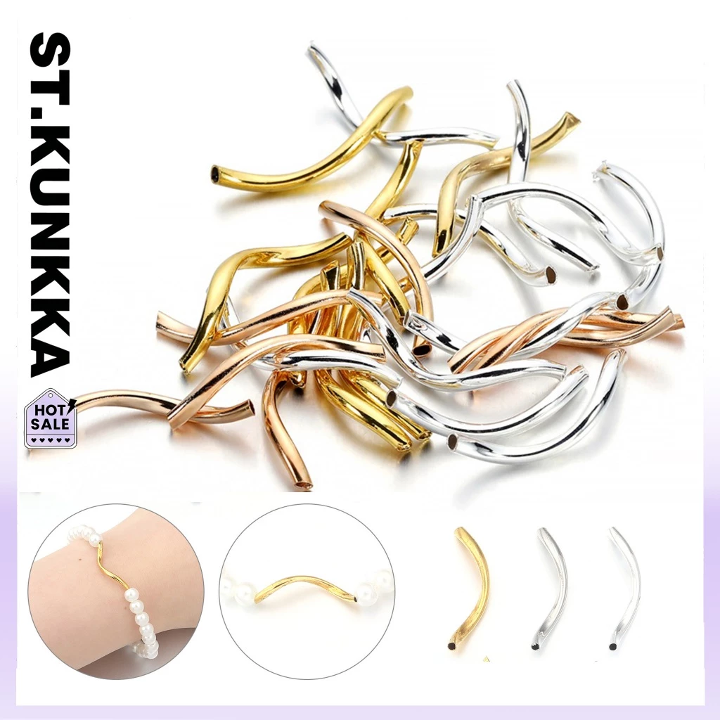 สร้อยข้อมือและสร้อยคอม้วน DIY 5-100 ชิ้น จากทองแดง พร้อมตัวเชื่อมต่อ