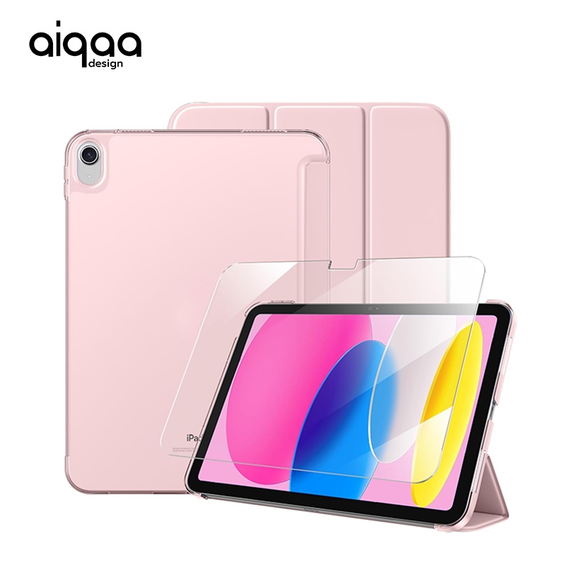 Aiqaafor iPad 11/13 นิ้ว 11th 12th gen(A16), iPad Air8/7/6/5/4/3/M3/M2,11/10/9/8/7/6/5, เคสป้องกันเป็นที่วางสไตลัสและปลุกอัตโนมัติ/การนอนหลับฝาหลัง TPU ยืดหยุ่น