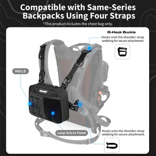 Rhinowalk Traverse series-กระเป๋าคาดหน้าอกยุทธวิธีมัลติฟังก์ชั่น(1.5L)