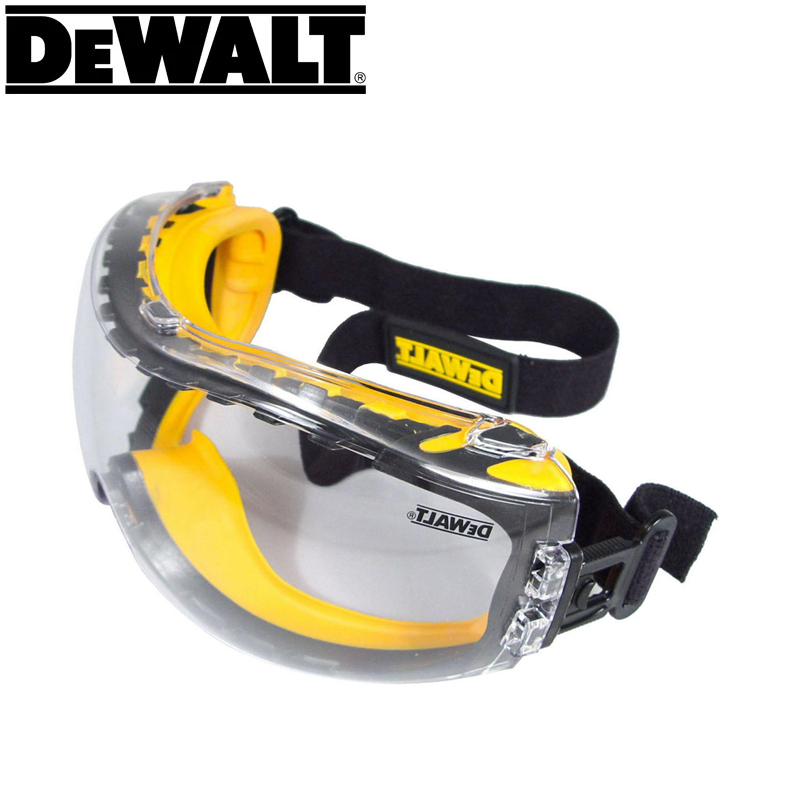 Dewalt DPG82-11 CTR Clear Anti-Fog Dual Mold Safety Goggle คอนซีลเลอร์ Injected Soft Comfort หน้ากาก