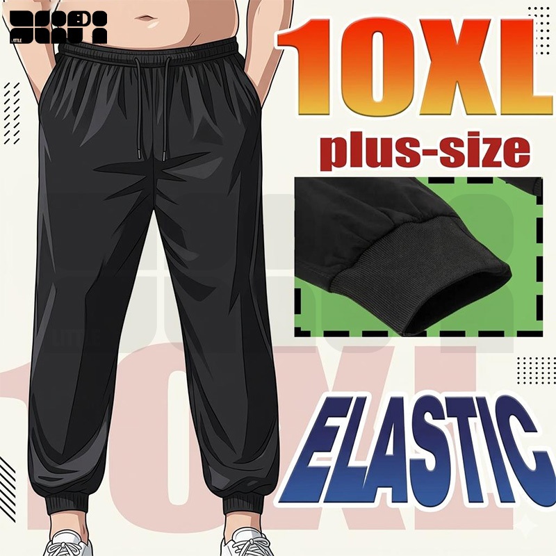 2XL-10XL กางเกงวอร์มชายขาคอด ระบายอากาศ ยืดหยุ่นสูง ลายพิมพ์หลายแบบ จัดส่งจากไทย