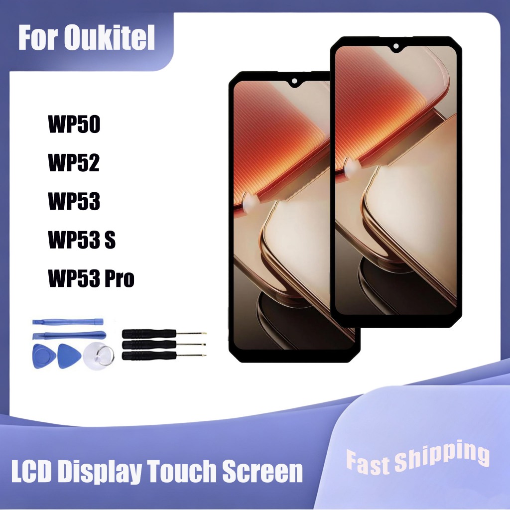 สําหรับ Oukitel WP50 WP52 WP53 WP53S WP53 Pro จอแสดงผล LCD หน้าจอสัมผัสเปลี่ยน