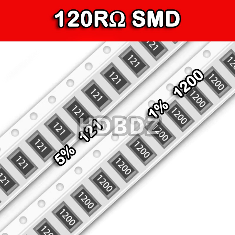 10~50PCS 120RΩ SMD Resistor ตัวต้านทาน accuracy5%/1% 121/1200 0603 0805 1206 2512