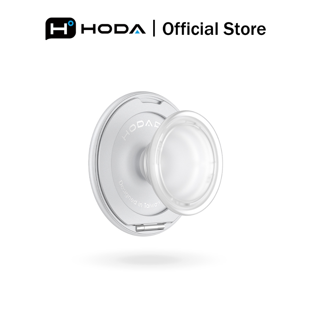 HODA อลูมิเนียมอัลลอยด์แม่เหล็กที่วางโทรศัพท์แหวนหัวเข็มขัด 360° หมุนการดูดซับพับที่ถอดออกได้โปร่งใสถุงลมนิรภัยวงเล็บกล้องส่องทางไกล