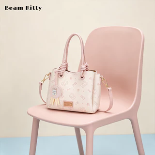 Beam Kitty กระเป๋าทรงถังของแท้ เอาใจสายหวาน กระเป๋าสะพายข้างความจุใหญ่ กระเป๋าผู้หญิงแมทช์ง่าย
