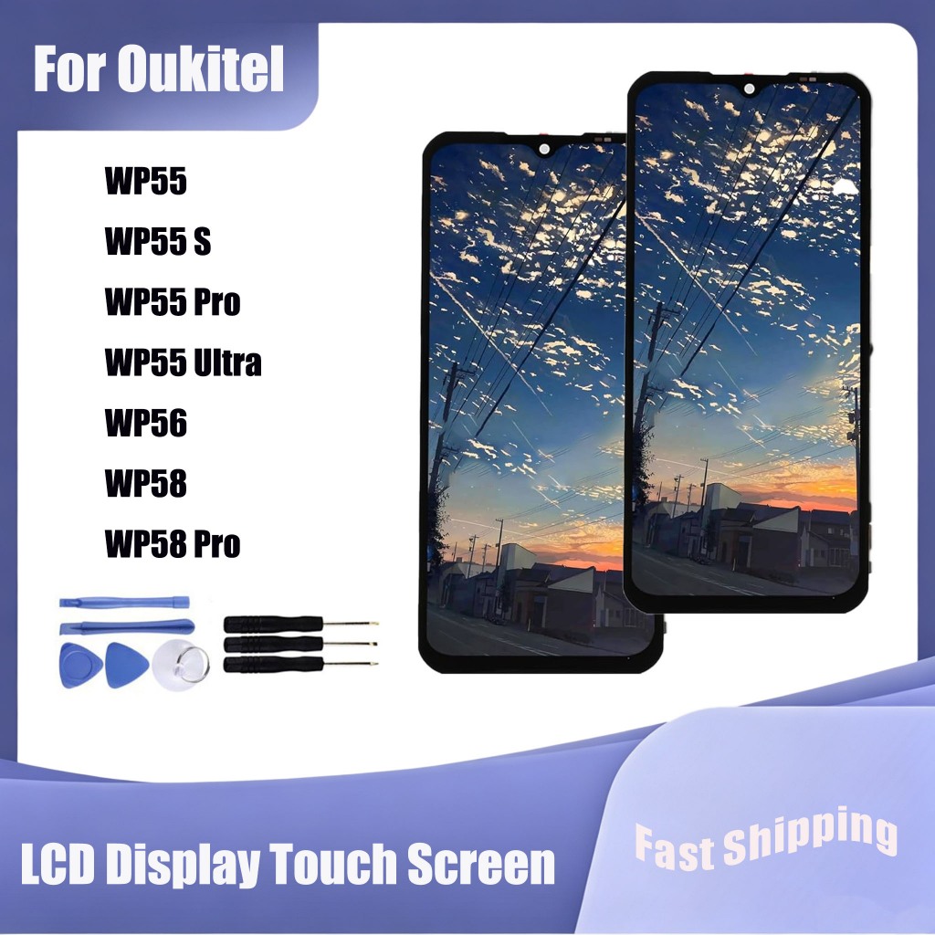 สําหรับ Oukitel WP55 WP55S WP55 Pro Ultra WP56 WP58 WP58 Pro จอแสดงผล LCD หน้าจอสัมผัสเปลี่ยน