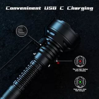 ไฟฉายชาร์จไฟได้ TD01C LED USB-C ความสว่าง 2200 Lumen, เลนส์ PMMA, โยนได้ไกล 1039 เมตร, กันน้ำ IPX8, พกพาสะดวก EDC
