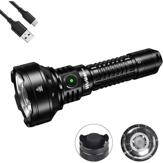 ไฟฉายชาร์จไฟได้ TD01C LED USB-C ความสว่าง 2200 Lumen, เลนส์ PMMA, โยนได้ไกล 1039 เมตร, กันน้ำ IPX8, พกพาสะดวก EDC