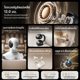 Philips TAQ2620 หูฟังบลูทูธแบบเปิดหู หนีบหู เหมาะสำหรับออกกำลังกายและวิ่ง สวมใส่สบาย แบตเตอรี่ใช้งานนานสูงสุด 48 ชั่วโมง รุ่นใหม่ปี 2026