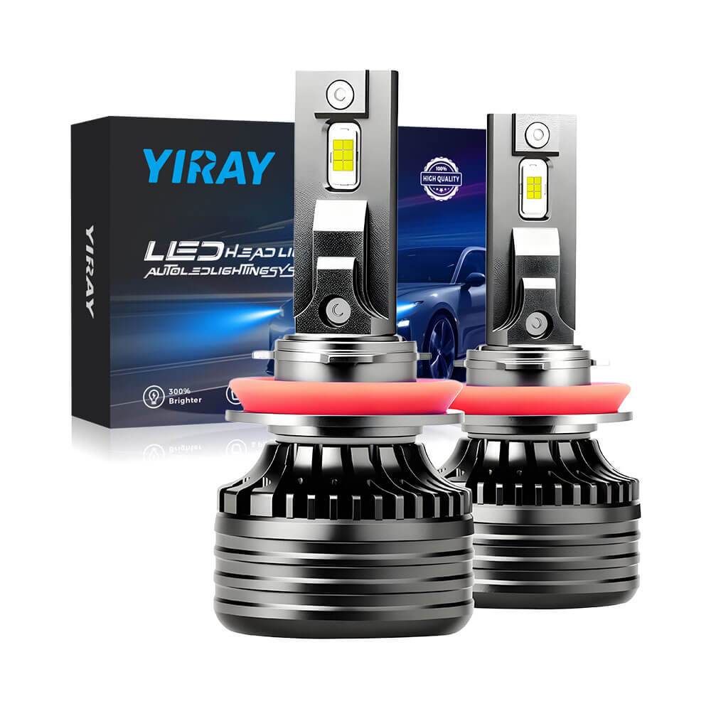 YIRAY 2PCS Super Power รถ LED ไฟหน้า CSP 3570 200W 80000LM 6000K H7 H4 H11 หลอดไฟ LED 3 หลอดทองแดงไฟ LED สําหรับรถยนต์ H1 HB3 9005 HB4 9006 9012 HIR2 12V