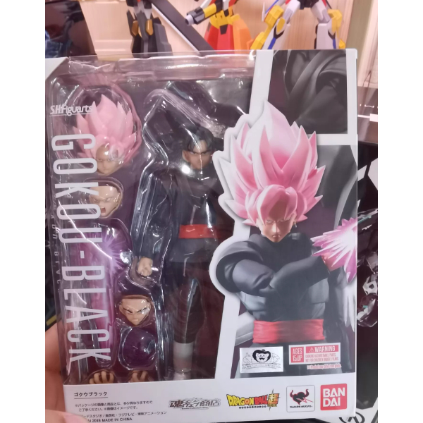 (เปิดสําหรับใช้) Bandai Dragon Ball SHF Pink Black Goku & SHF Pink Zamasu Tamashii Limited Edition A