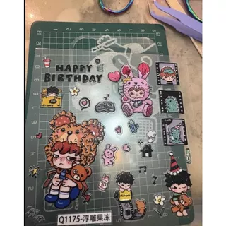 Pop Mart Hirono Hirono สติกเกอร์การ์ตูน diy เคสโทรศัพท์แท็บเล็ตพีซีคู่มือสติกเกอร์ตกแต่ง