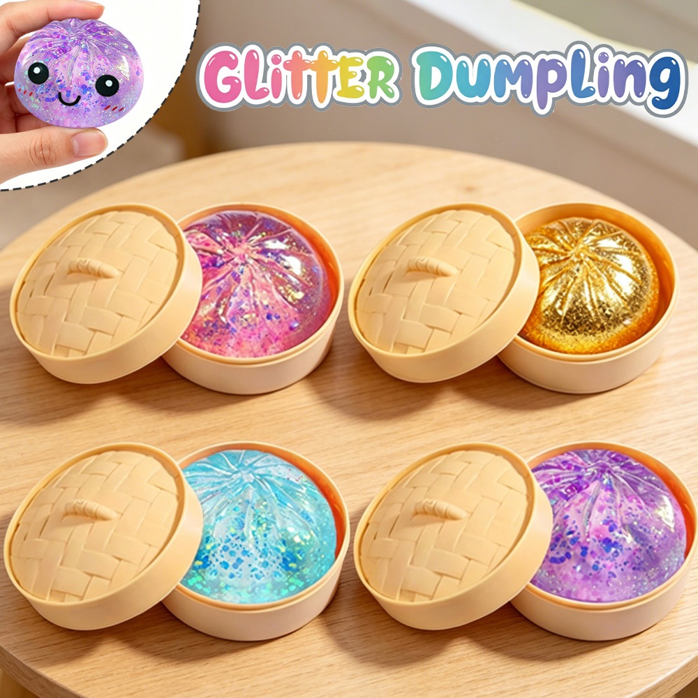 Maltose Glitter Dumpling Squishy ความวิตกกังวล Fidget ของเล่นสําหรับของขวัญที่วางจําหน่ายความเครียดทุกวัน