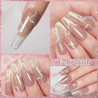 LILYCUTE 7ml Glitter เล็บเจลเลื่อมเจลกึ่งถาวร UV เจล Polish Soak Off UV LED เล็บเจลเคลือบเงาสําหรับเล็บอุปกรณ์