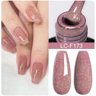 LILYCUTE 7ml Glitter เล็บเจลเลื่อมเจลกึ่งถาวร UV เจล Polish Soak Off UV LED เล็บเจลเคลือบเงาสําหรับเล็บอุปกรณ์