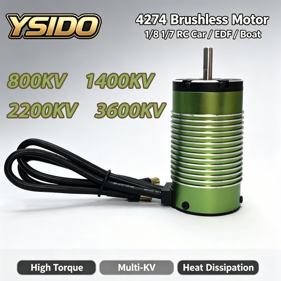 YSIDO 4274 800KV 1400KV 2200KV 3600KV มอเตอร์ไร้แปรงสําหรับ RC ARRMA TRAXXAS EDF เรือ 1/8 1/7 รถมอนสเตอร์รถบรรทุก Off Road