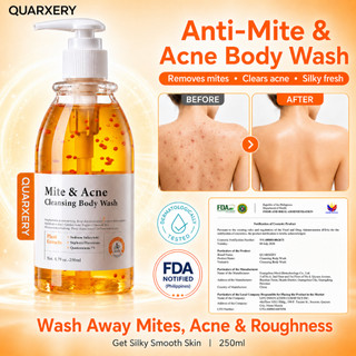 【Lowest Price✨ 】Quarxery Mite & Acne Cleansing Body Wash 250ml Deep Clean Antibacteria Whitening Oil-control Shower Gel Body Cleanser For Sensitive Skin