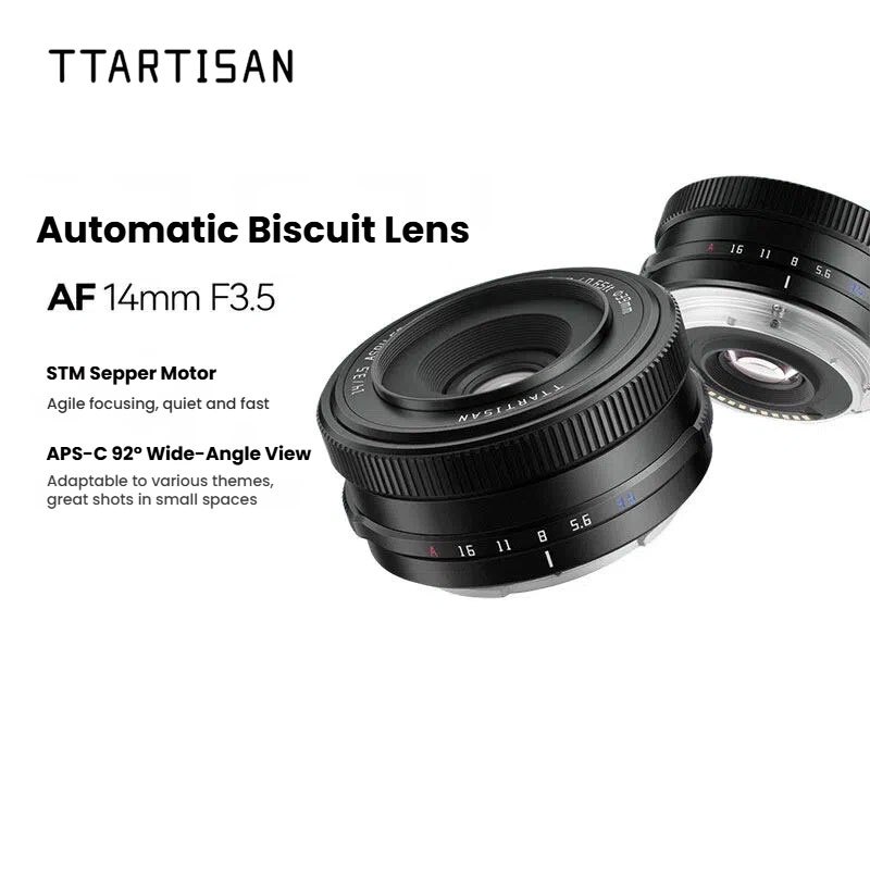 TTArtisan AF 14 มม.F3.5 เลนส์โฟกัสอัตโนมัติ APS-C แพนเค้กเลนส์มุมกว้างสําหรับกล้อง Fujifilm X-Mount 