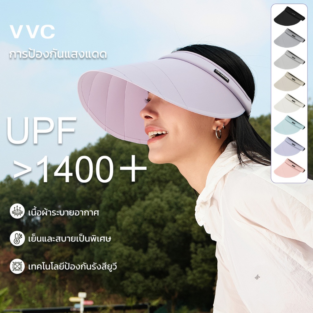 VVC หมวกกันแดด รุ่น 2026 - พับ 3 ทบ UPF1200+ ป้องกันสูงสุด กันแสงจ้า ใส่ขับรถ เที่ยวทะเล แพ็คเล็กนิดเดียว