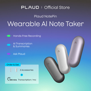 [Official] Plaud NotePin Wearable AI Voice Recorder, AI Note Taker, Smart Transcription & Summarization