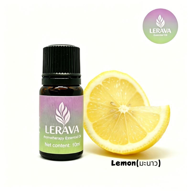 น้ํามันหอมระเหย Lerava Lemon 10ml | น้ํามันอโรมาเธอราพีธรรมชาติบริสุทธิ์ 100% | กลิ่นซิตรัสสดชื่นสําหรับ ดิฟฟิวเซอร์, เครื่องทําความชื้น, การดูแลผิว & บ้าน กลิ่นหอม | เพิ่มพลังงาน อัพลิฟท์ อารมณ์ & Cl