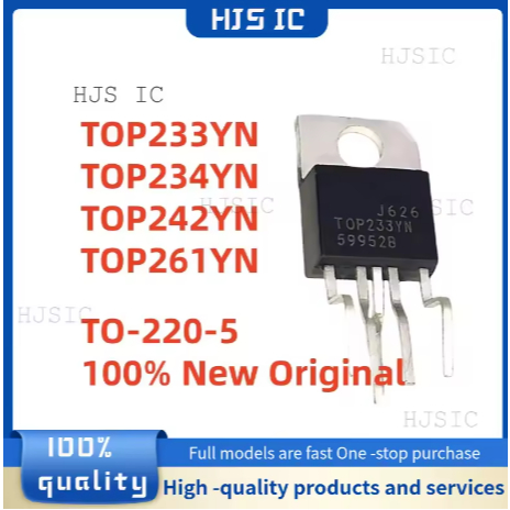 5PCS ยี่ห้อใหม่ TOP233YN TOP234YN TOP242YN TOP261YN TO-220-5 ชิป IC คุณภาพดีที่สุดในสต็อก