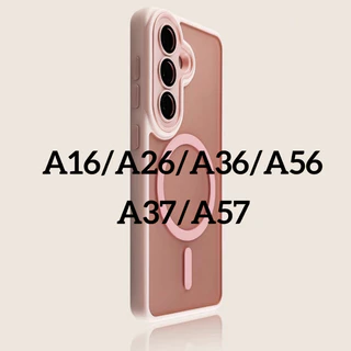 ฟิล์มป้องกันกล้องเต็มรูปแบบออกแบบสําหรับ Samsung A57 A37 A17 A56 A36 A26 A16 A55 A35 A15 A05 4G 5G กรณีแม่เหล็กโปร่งแสง Matte กลับฝาครอบโทรศัพท์ป้องกัน