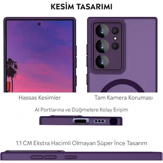 ฟิล์มป้องกันกล้องเต็มรูปแบบออกแบบสําหรับ Samsung A57 A37 A17 A56 A36 A26 A16 A55 A35 A15 A05 4G 5G กรณีแม่เหล็กโปร่งแสง Matte กลับฝาครอบโทรศัพท์ป้องกัน