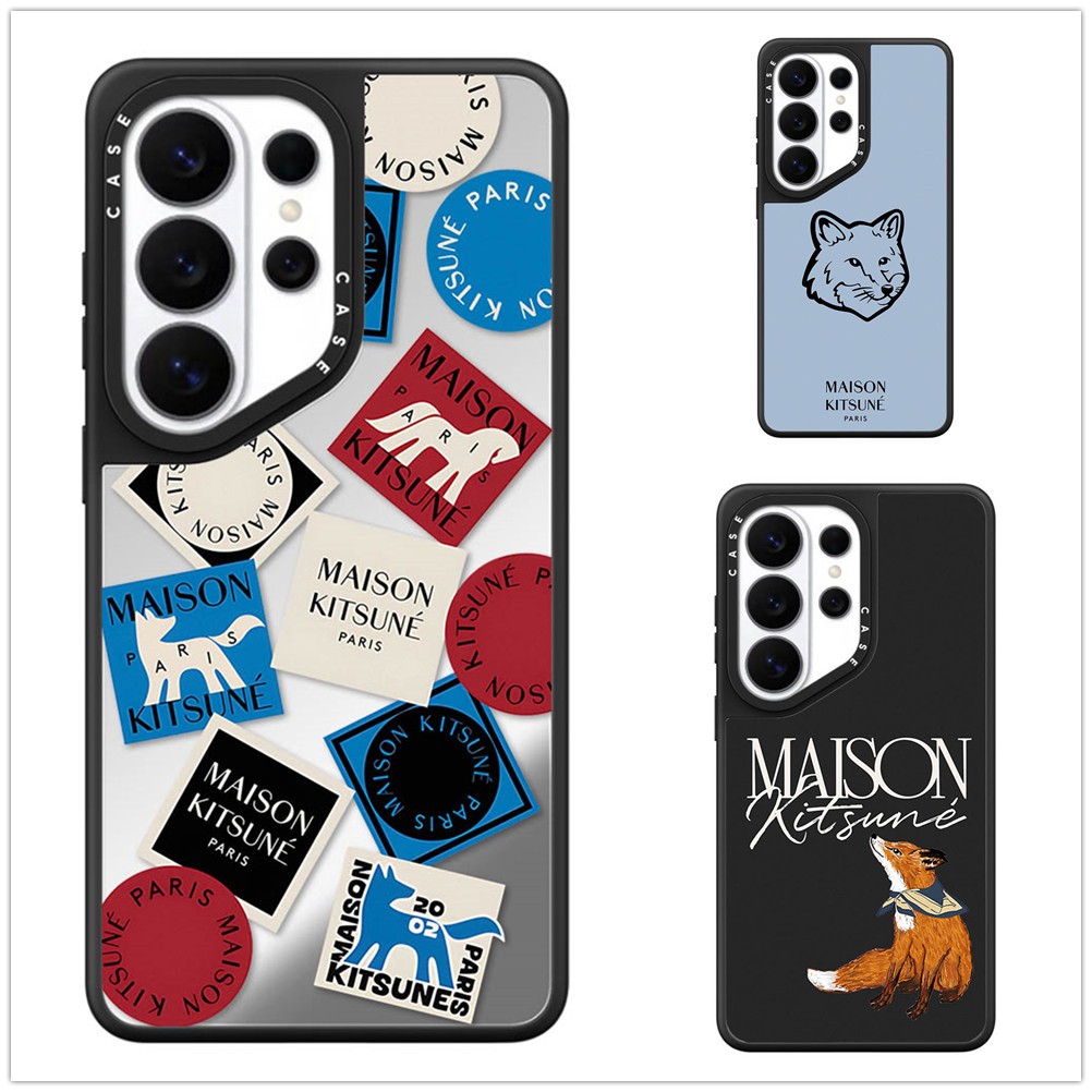 สําหรับ Samsung S26 S25 S24 S23 Ultra Plus Maison Fox Head สติกเกอร์ Hard กลับกระจกกันกระแทกกรณี