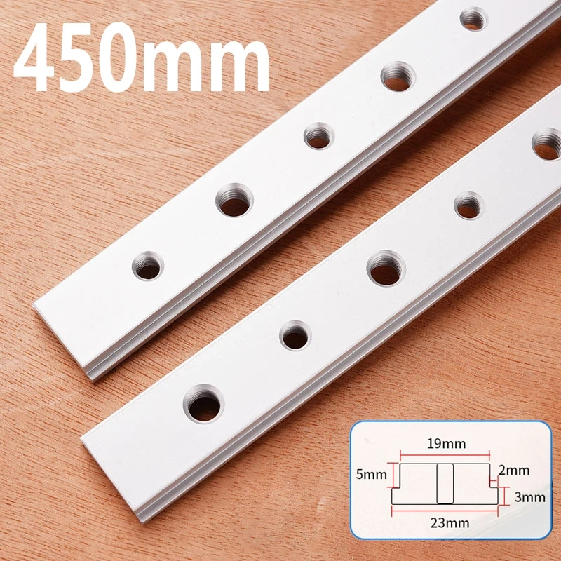 1 PC 450 มม.T-เลื่อนสําหรับ T-Slot, M6/M8 T-Track Slider NUT อลูมิเนียม T Slot NUT สําหรับงานไม้เครื