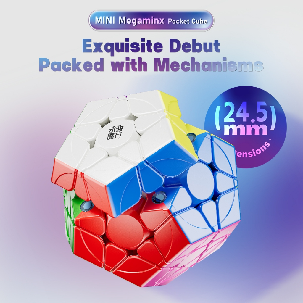 YJ Pocket MiNI Megaminx Full Core Enhanced 3x3x3 Cube Magnetic Megaminx Cube ปริศนาของเล่นสําหรับเด็