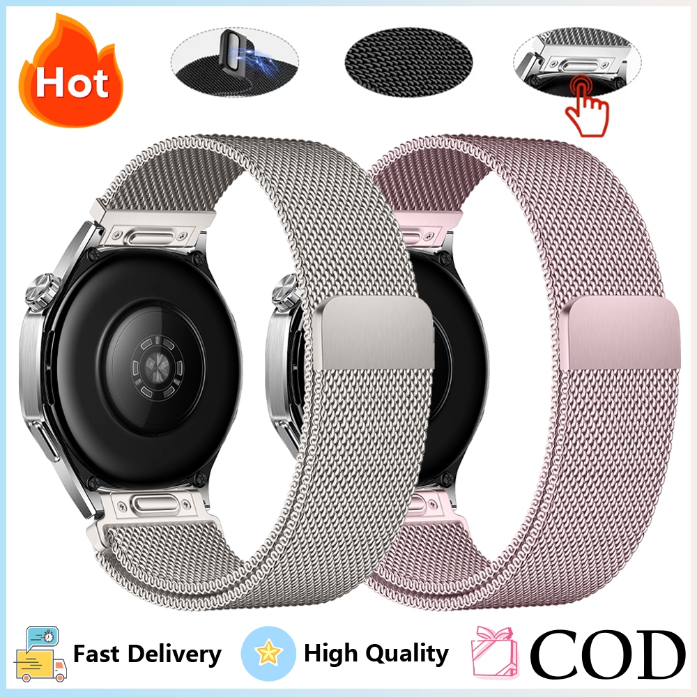 22mm 20mm 18mm Milanese สายโลหะกดสไตล์สําหรับ Huawei นาฬิกา GT6/GT5/GT4 46MM Smartwatch Easy Quick Fit อุปกรณ์เสริมสําหรับนาฬิกา Huawei GT6Pro/GT5Pro 46 มม.