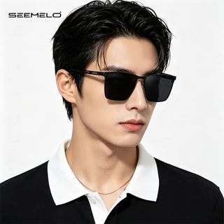 SEEMELO แว่นกันแดดเซเมlol ผู้ชาย แบบย้อนยุค โฟโตโครมิก ป้องกัน UV400 เหมาะสำหรับขับรถและขี่จักรยาน