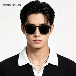 SEEMELO แว่นกันแดดเซเมlol ผู้ชาย แบบย้อนยุค โฟโตโครมิก ป้องกัน UV400 เหมาะสำหรับขับรถและขี่จักรยาน