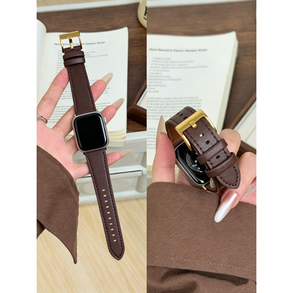 สายหนังนุ่ม สําหรับ Apple Watch Series 11/10/9/8/7/6/5/4/3/2/1 SE ผู้หญิง ขนาด 38/40/41/42/44/45/46/49 มม.