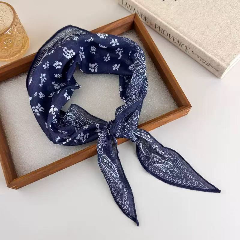 Vintage Paisley Bandana & ผ้าพันคอไหม, Retro Triangle Neckerchief สําหรับผมและกางเกงยีนส์เอว Hip Flap อุปกรณ์เสริม