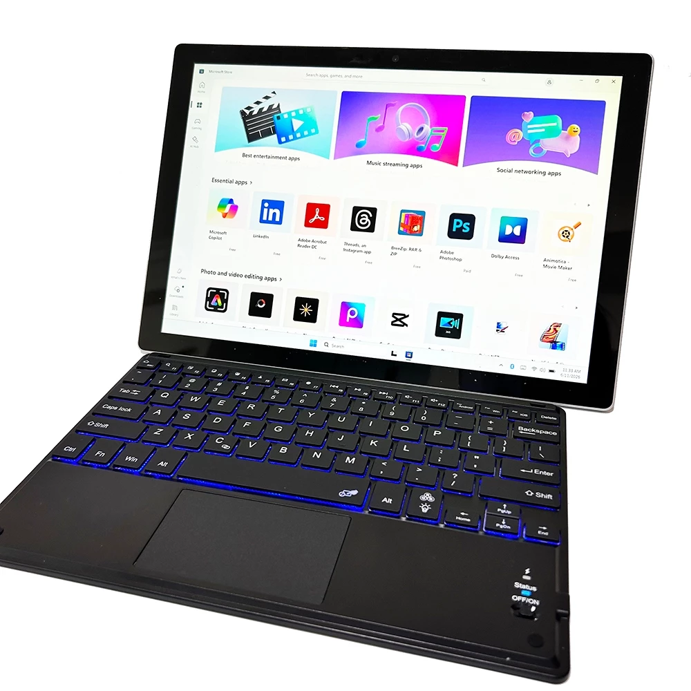 Microsoft Surface Pro 5th Gen Pro5 Intel Core i5 8GB RAM 256GB 12.3 "แท็บเล็ต 2K TouchScreen 7300U 2.6 GHz Windows 11 คอมพิวเตอร์ WiFi แล็ปท็อปใช้ thumbnail 3