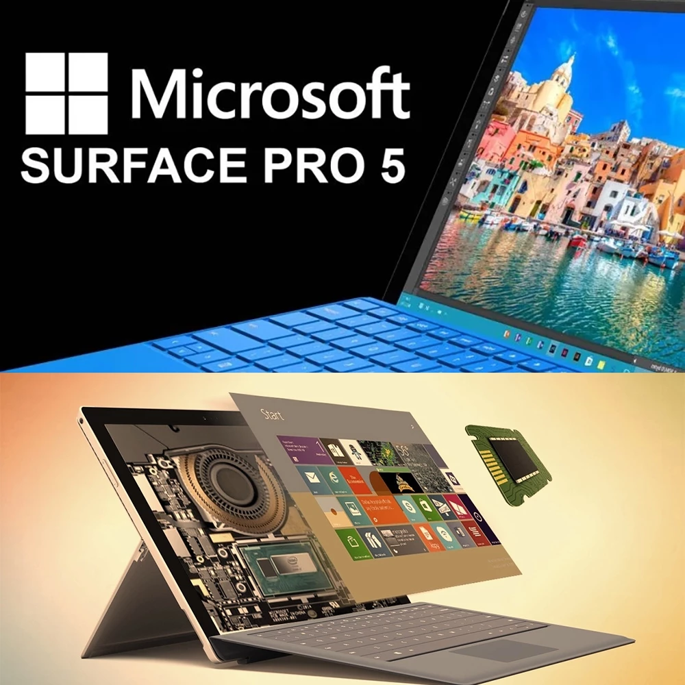 Microsoft Surface Pro 5th Gen Pro5 Intel Core i5 8GB RAM 256GB 12.3 "แท็บเล็ต 2K TouchScreen 7300U 2.6 GHz Windows 11 คอมพิวเตอร์ WiFi แล็ปท็อปใช้ thumbnail 6