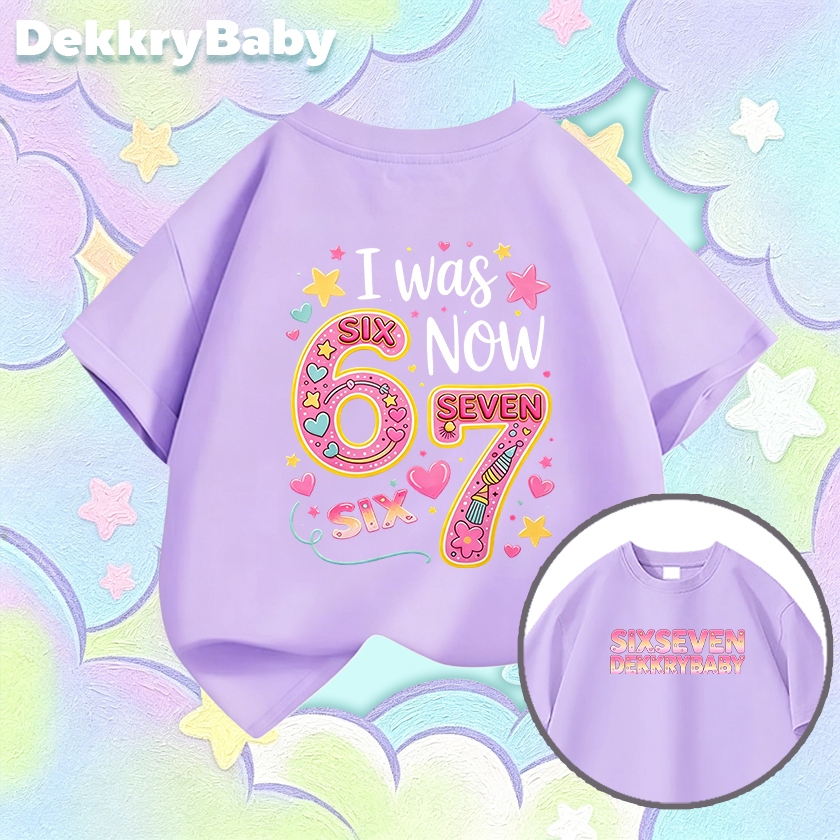 【พร้อมส่ง】Dekkry Baby ลายตัวอักษรแฟชั่น หน้าร้อน แมทช์ง่าย น่ารัก เสื้อผ้าเด็ก เสื่อยืด ทรงหลวม สวมใส่สบาย เด็กหญิง แขนสั้น เสื้อYG5550