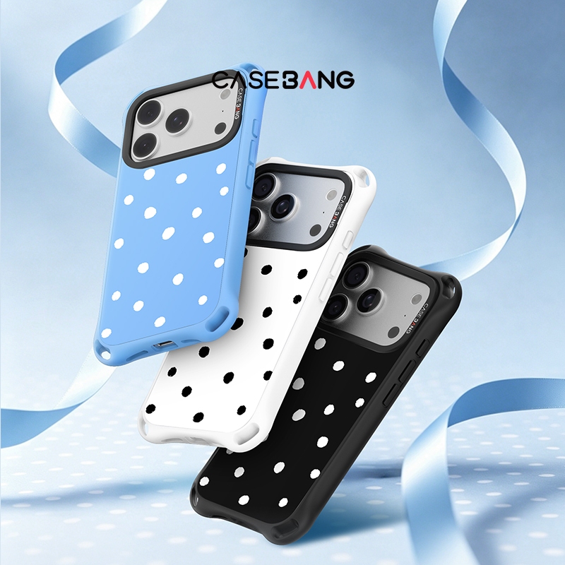 CASEBANG QuadGuard Dot Waltz Series เคสแม่เหล็ก ImagiSnap เข้ากันได้กับ iPhone 17 Pro Max/17 Pro/17/16 Pro Max/16 Pro & Samsung S25U/S26U, เปลี่ยนกลับ, Military Drop Protect
