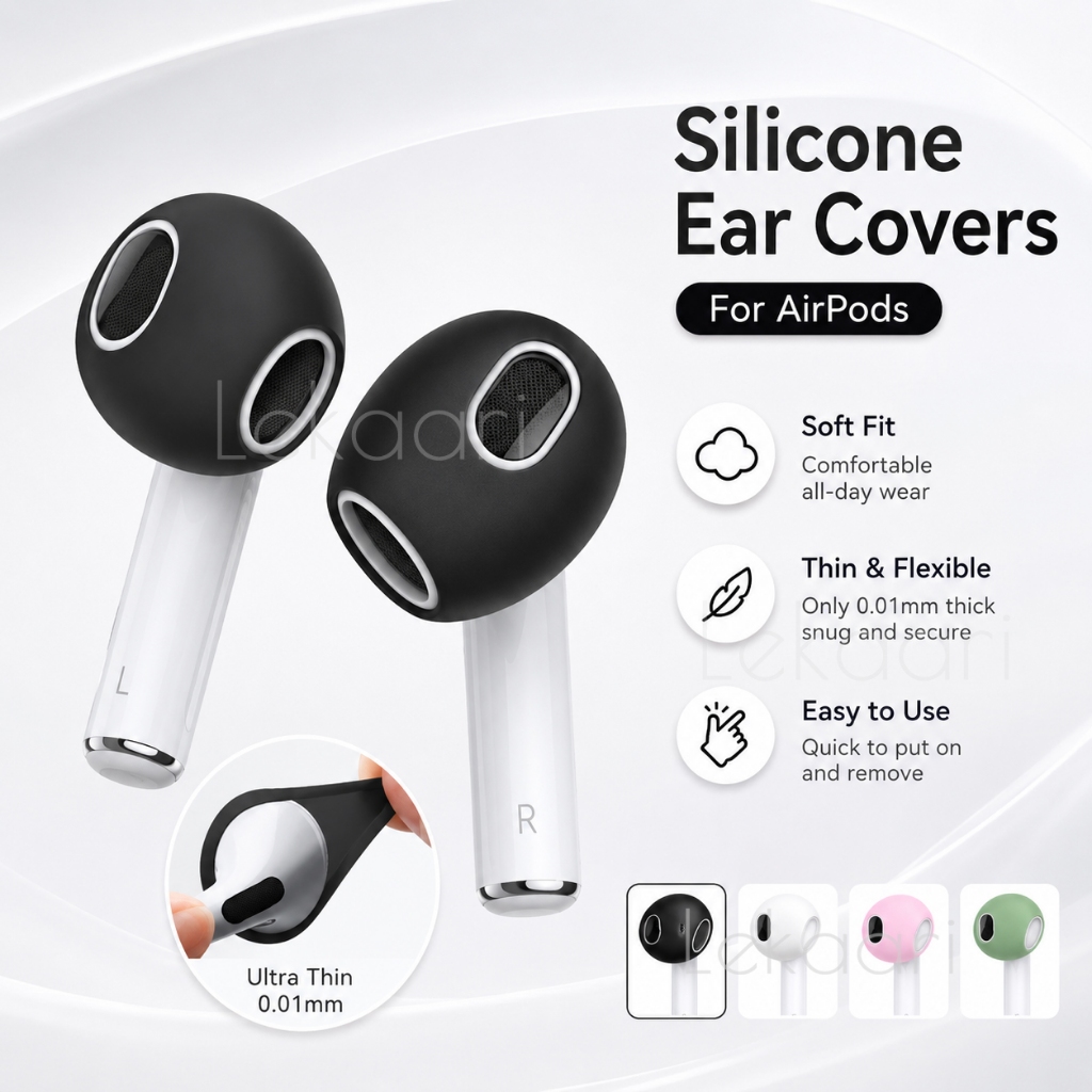 คู่ซิลิโคนอ่อนนุ่มหมวกสําหรับ AirPods Pro 4 3 2 1 ชุดหูฟังเปลี่ยนปลั๊กอุดหู Protector