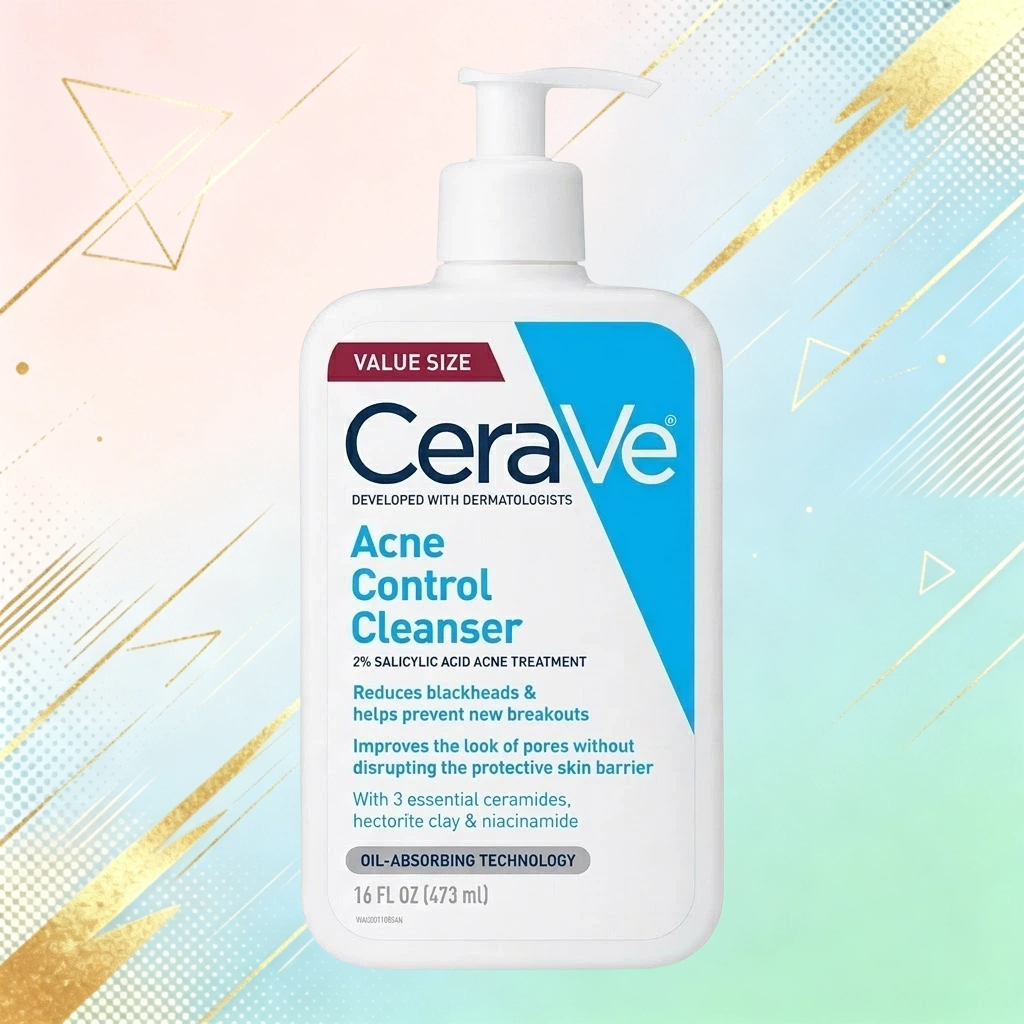 :473ml CeraVe Acne Control Facial Cleanser 2% SA Oil Absorbing Wash