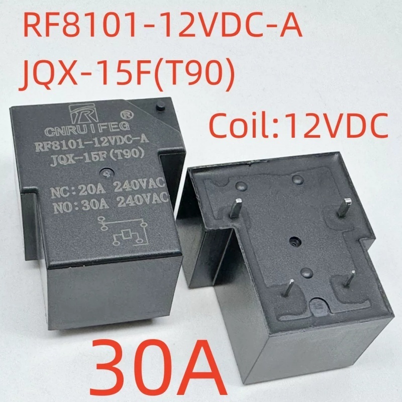 รีเลย์ RF8110-12VDC-A JQX-15F (T90) 4 พิน