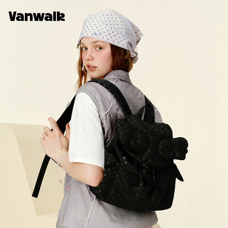 VANWALK حقيبة ظهر سفر نسائية Gulugulu بأجنحة — صورة 7